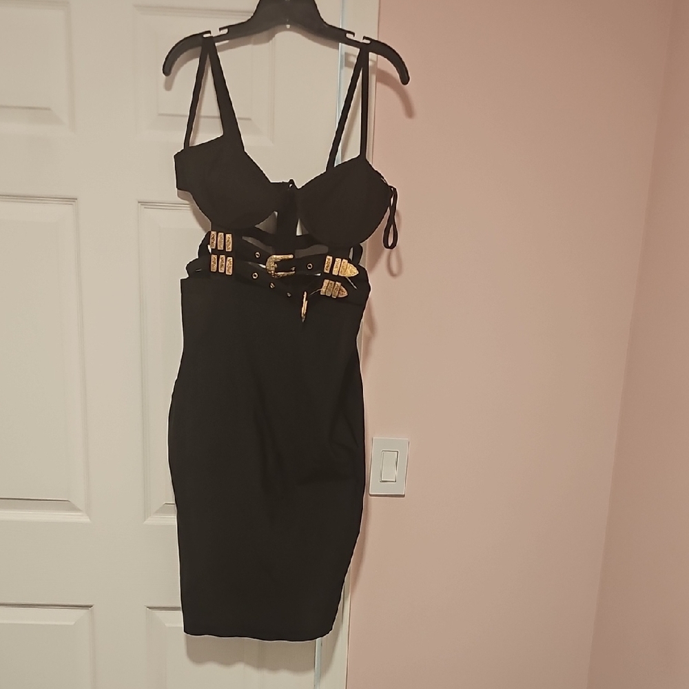 Fashion Nova Black Bodycon Cocktail Dress